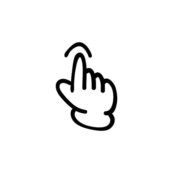Gesten Symbol Vektor Logotype Doodle — Stockvektor