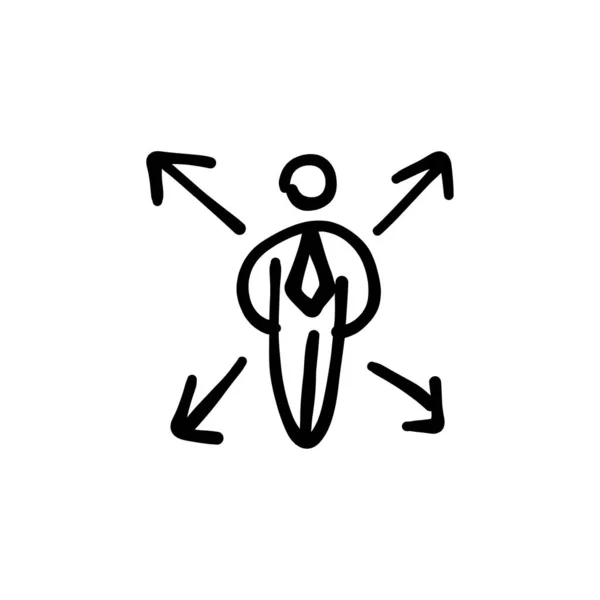 Icône Personnalité Multidirectionnelle Dans Vecteur Logotype Caniche — Image vectorielle
