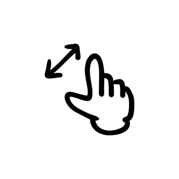 Vergrößern Sie Das Symbol Vektor Logotype Doodle — Stockvektor