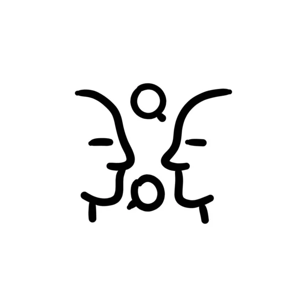 Жива Піктограма Обговорення Векторі Logotype Дудл — стоковий вектор