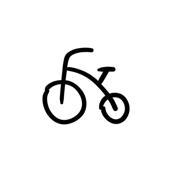 Sportfahrrad Ikone Vektor Logotype Doodle — Stockvektor