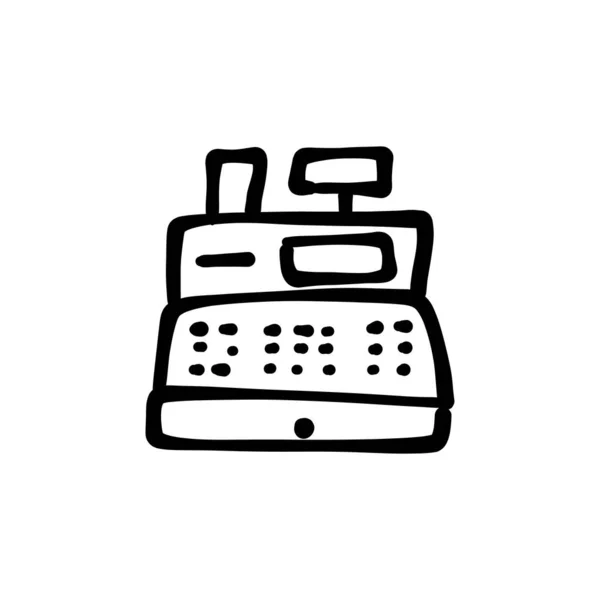 Icono Contador Efectivo Vector Logotipo Doodle — Archivo Imágenes Vectoriales