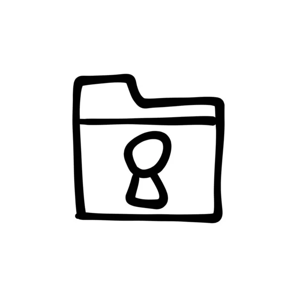 Ícone Armário Dinheiro Vetor Logotipo Doodle — Vetor de Stock