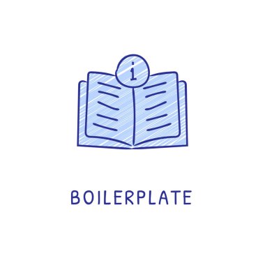 Vektör olarak BOILERplate simgesi. Logotype - Doodle