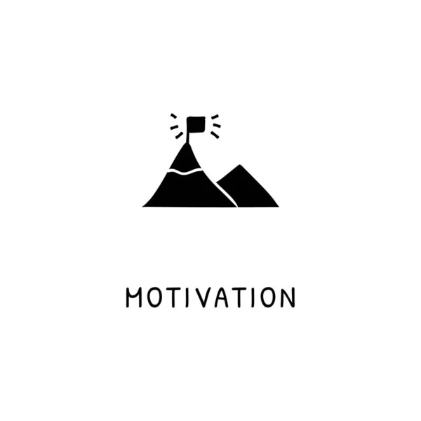 Motivasyon Simgesi Vektörde Logotype Doodle — Stok Vektör