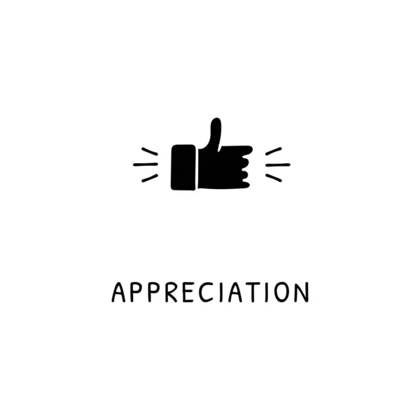 Піктограма Appreciation Векторі Logotype Дудл — стоковий вектор