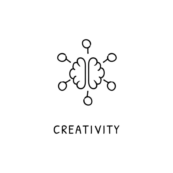 Icono Creatividad Vector Logotipo Doodle — Vector de stock