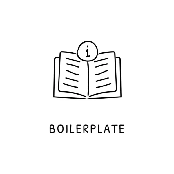Boilerplate Symbol Vektor Logotype Doodle — Stockvektor