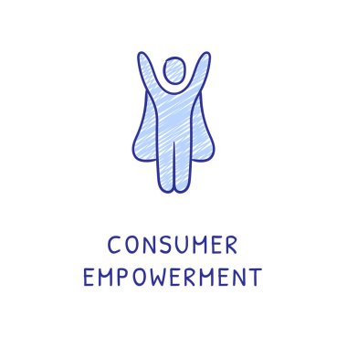 Vektör olarak varsayımsal güç simgesi. Logotype - Doodle