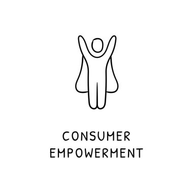 Vektör olarak varsayımsal güç simgesi. Logotype - Doodle