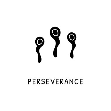 Vektör olarak Perseance simgesi. Logotype - Doodle
