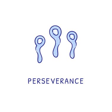 Vektör olarak Perseance simgesi. Logotype - Doodle