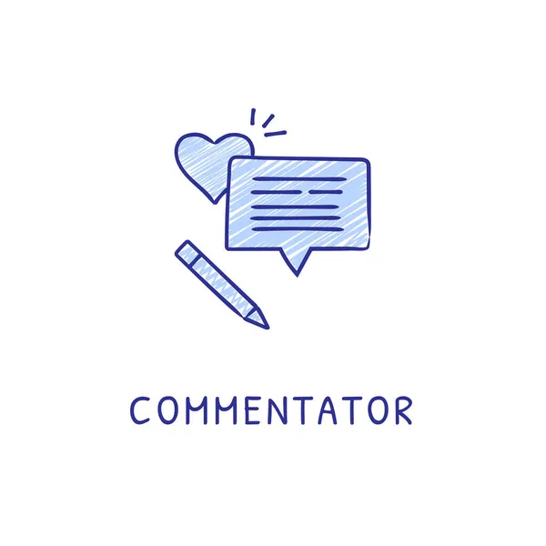 Icône Commentateur Dans Vecteur Logotype Caniche — Image vectorielle
