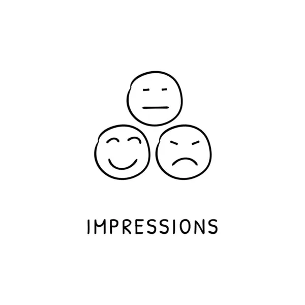 ไอคอน Impressions ในเวกเตอร โลโกไทป — ภาพเวกเตอร์สต็อก