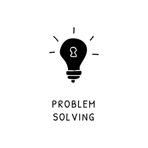 Піктограма Problem Solving Векторі Logotype Дудл — стоковий вектор