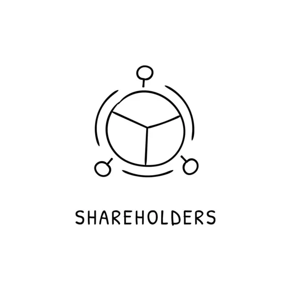 Піктограма Shareholders Векторі Logotype Дудл — стоковий вектор