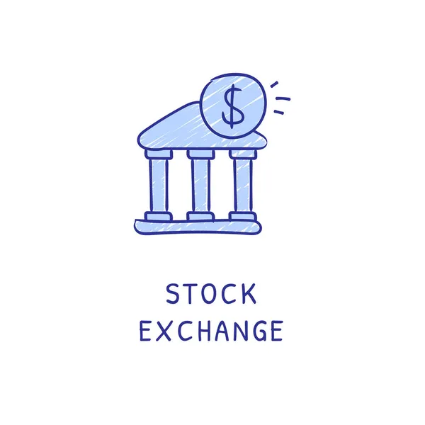 Піктограма Stock Exchange Векторі Logotype Дудл — стоковий вектор