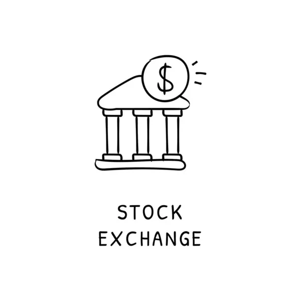 Піктограма Stock Exchange Векторі Logotype Дудл — стоковий вектор