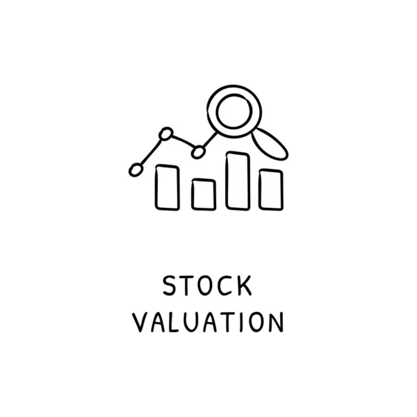 Stock Icono Valuación Vector Logotipo Doodle — Archivo Imágenes Vectoriales