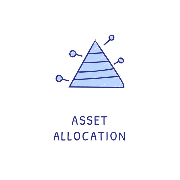 Asset Allocation Ікона Векторі Логатип Дудл — стоковий вектор