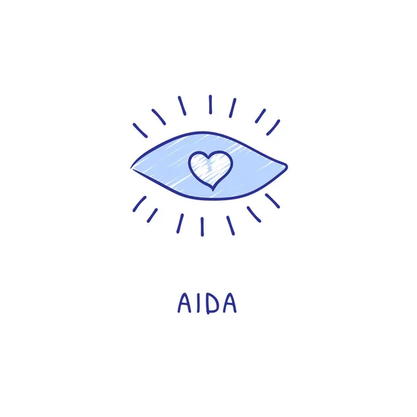 Icône Aida Dans Vecteur Logotype Caniche — Image vectorielle