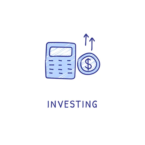 Піктограма Investing Векторі Logotype Дудл — стоковий вектор