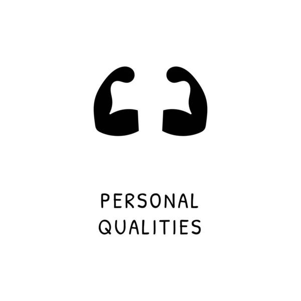 Піктограма Personal Qualities Векторі Logotype Дудл — стоковий вектор