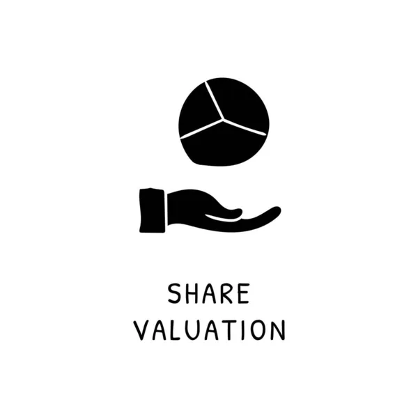 Піктограма Share Valuation Векторі Logotype Дудл — стоковий вектор