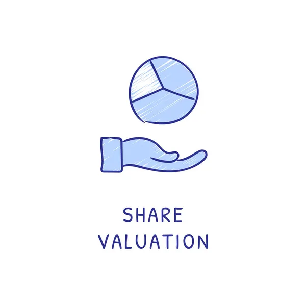 Піктограма Share Valuation Векторі Logotype Дудл — стоковий вектор