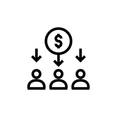 EMPLOYEE vektör simgesi WAGES. Logotype