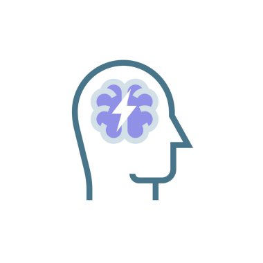 Vektör içinde beyin fırtınası simgesi. Logotype