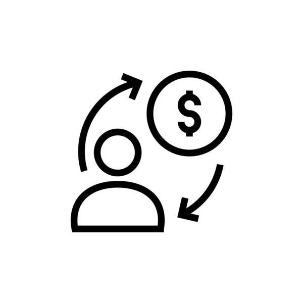 Εικονίδιο Επιστροφής Επένδυσης Διάνυσμα Λογότυπο — Διανυσματικό Αρχείο