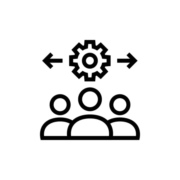 Ícone Gestão Decisão Vetor Logotipo —  Vetores de Stock