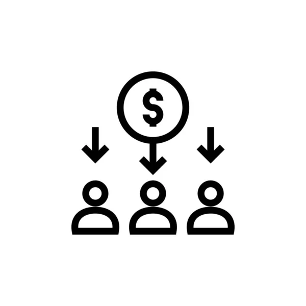 Empleo Wages Icono Vector Logotipo — Vector de stock