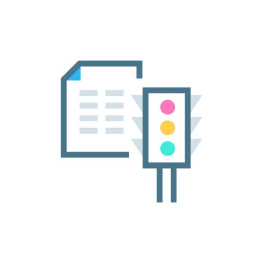 Vektör içinde PROJECT STATUS simgesi. Logotype