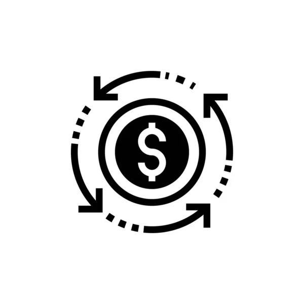 Cash Flow Icon Vector Logotype — Stock Vector