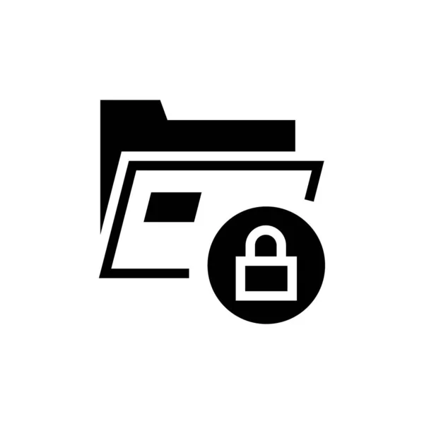 Confidential Project Icon Vector Logotype — Stock Vector