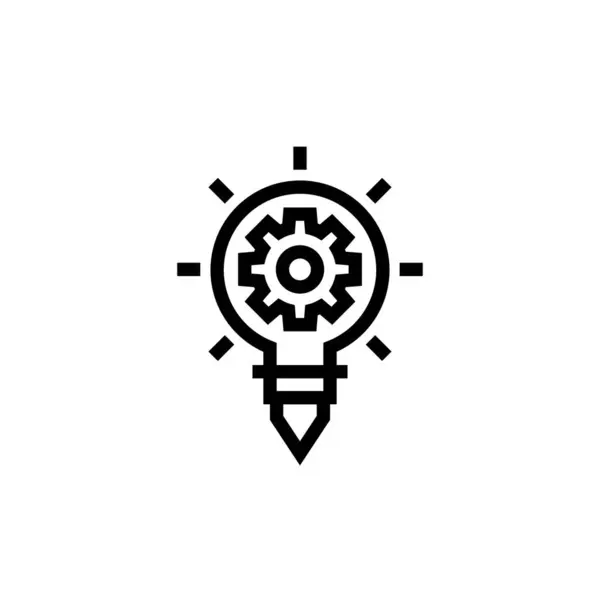Idea Generation Ikon Vektor Logotyp — Stock vektor