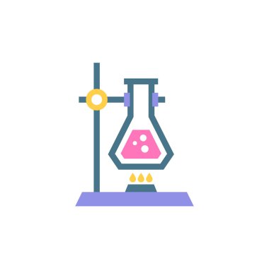 Vektör olarak deney simgesi. Logotype