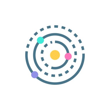 Uzay simgesi vektörde. Logotype