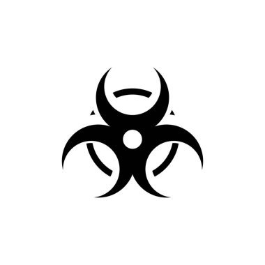 Biyolojik tehlike ikonu vektörde. Logotype