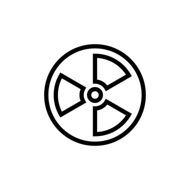 Vektör içinde Radyasyon Sembolü simgesi. Logotype