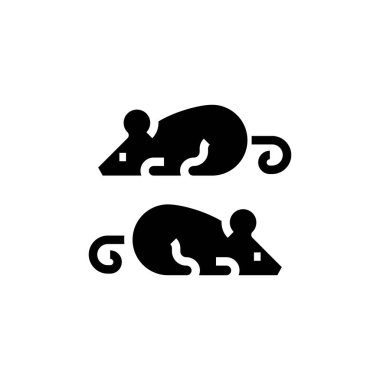 Vektör olarak klonlama ve test simgesi. Logotype