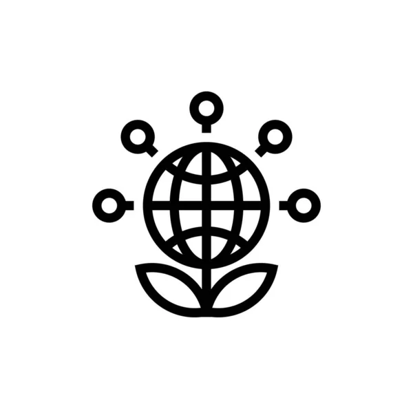 Ícone Ecologia Vetor Logotipo — Vetor de Stock