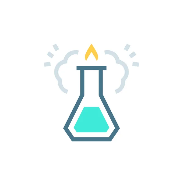 Ícone Reação Química Vetor Logotipo —  Vetores de Stock