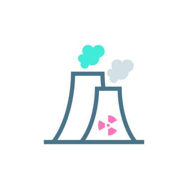 NUCLEAR vektör simgesi. Logotype