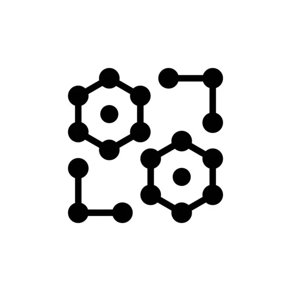 ベクトル内の分子構造アイコン ロゴタイプ — ストックベクタ