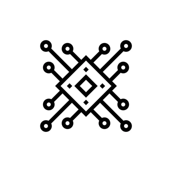 Nanotechnology Symbol Vektor Logotyp — Stockvektor