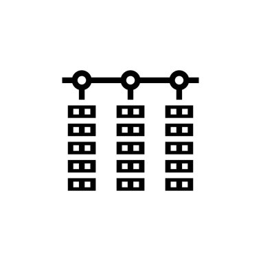 Veri tabanı simgesi vektörü. Logotype