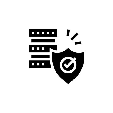Vektör içinde güvenli yedekleme simgesi. Logotype